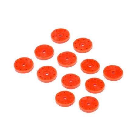 HB RACING Shock Piston Set V2 16mm/Orange/6 Pairs