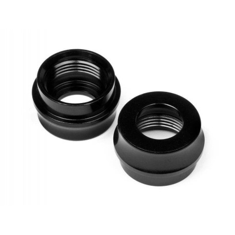 HB RACING Big Bore Shock Bottom Cap Black - 2pcs