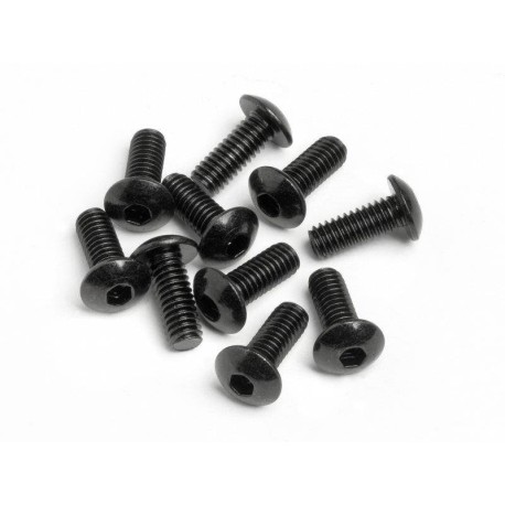 HB RACING Button Head Screw M4x10mm Hex Socket - 10pcs