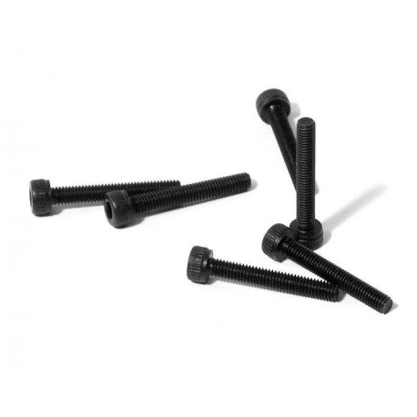 HB RACING Cap Head Screw M3x20mm Black - 6pcs