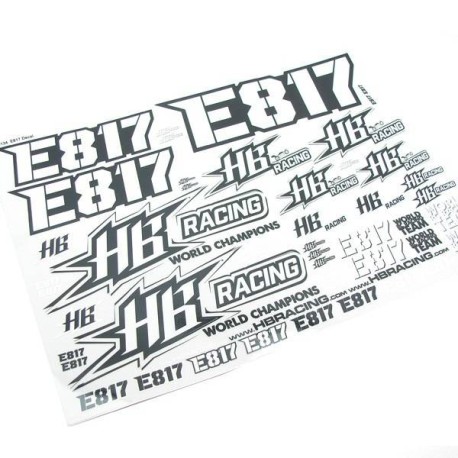 HB RACING E817 Sticker sheet